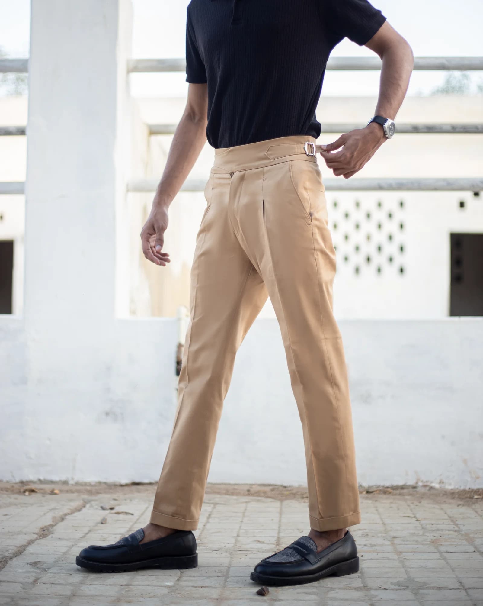 Beige Long-Belt Gurkha Pants – Buy Online in Pakistan | PantChic