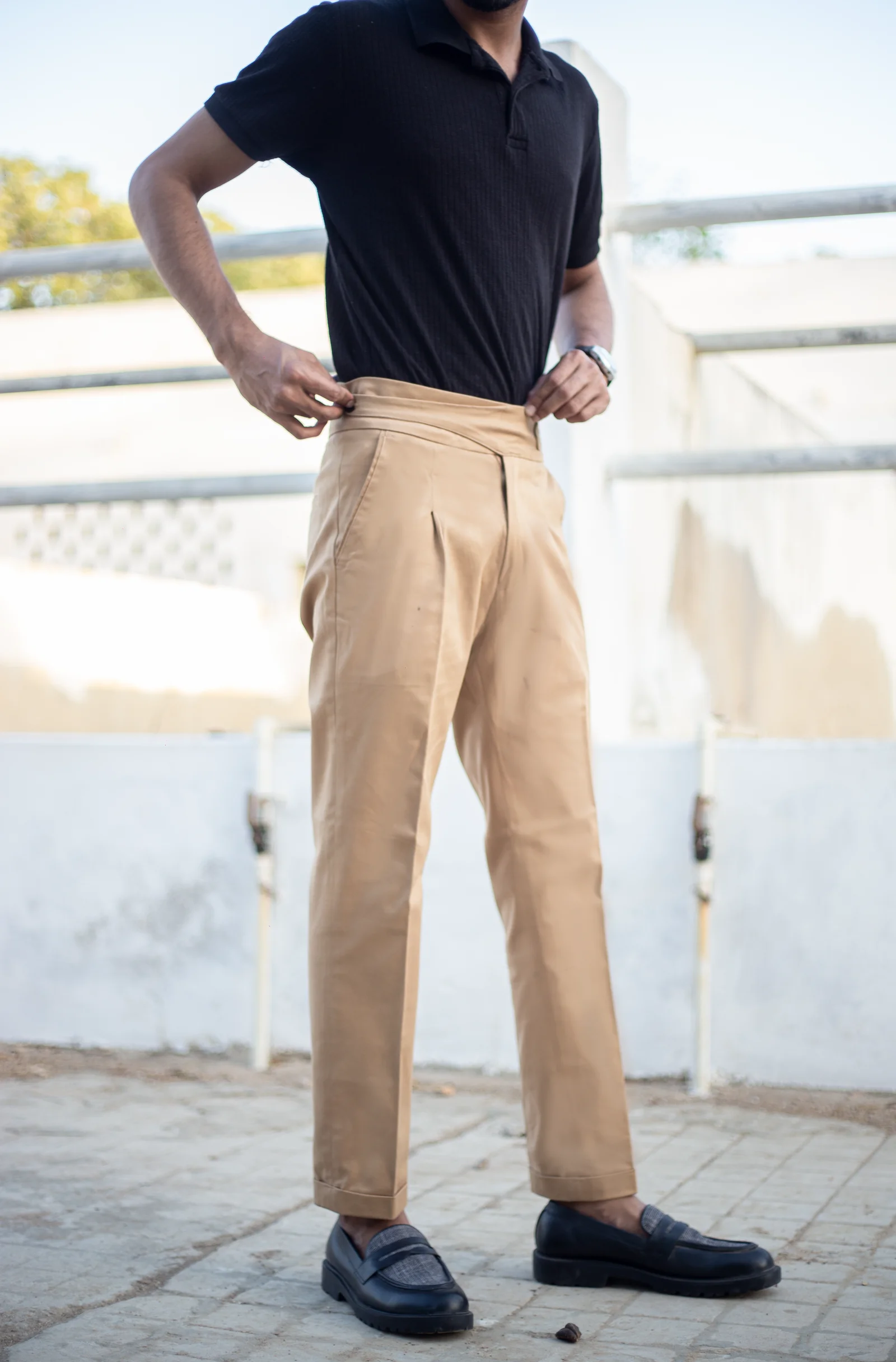 Beige Long-Belt Gurkha Pants – Buy Online in Pakistan | PantChic